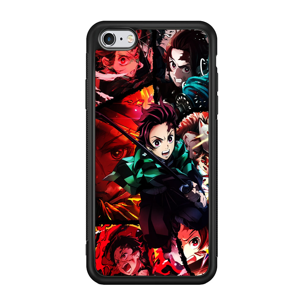 Kimetsu no Yaiba Tanjiro Aesthetic iPhone 6 Plus | 6s Plus Case-Phone Case-Rubber Black (2D Case)-Altracase