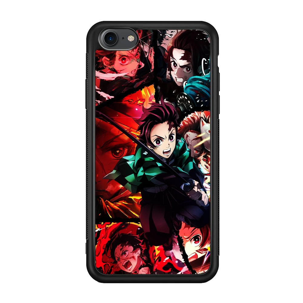 Kimetsu no Yaiba Tanjiro Aesthetic iPhone 7 Case-Phone Case-Rubber Black (2D Case)-Altracase