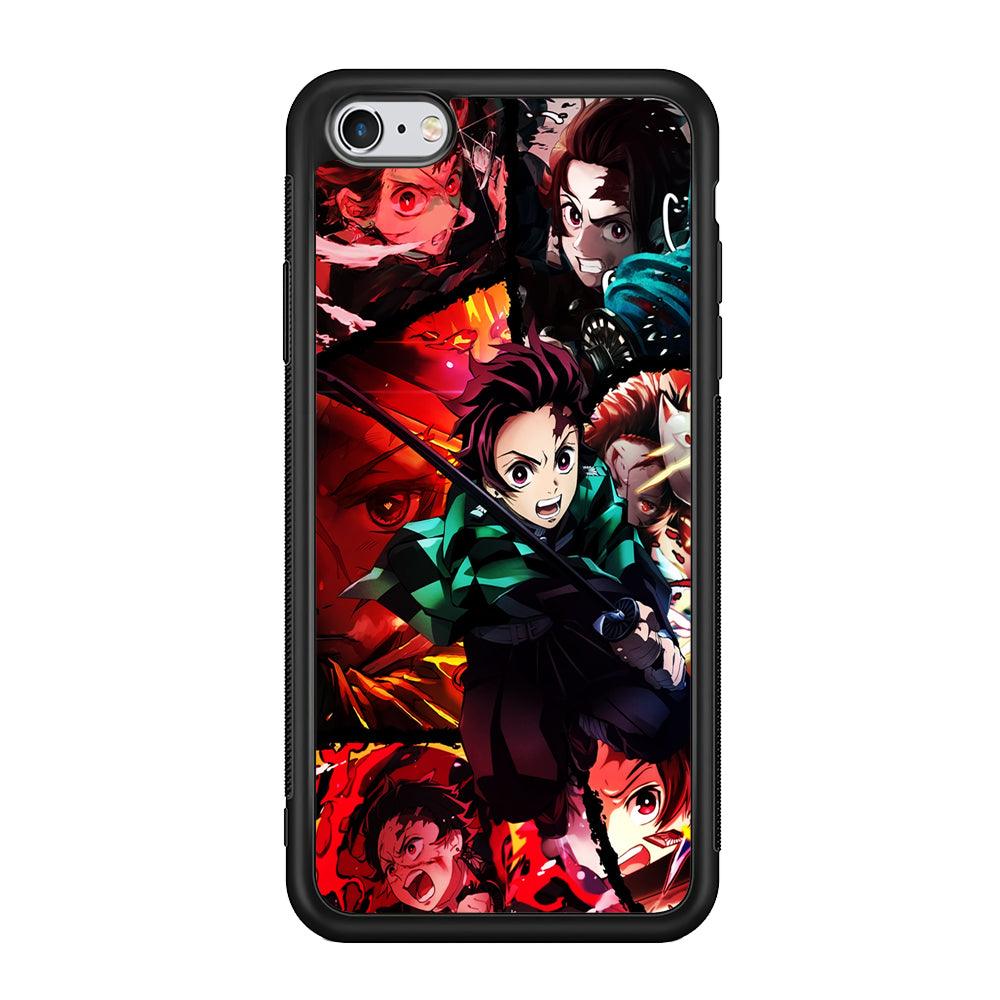 Kimetsu no Yaiba Tanjiro Aesthetic iPhone 6 | 6s Case-Phone Case-Rubber Black (2D Case)-Altracase