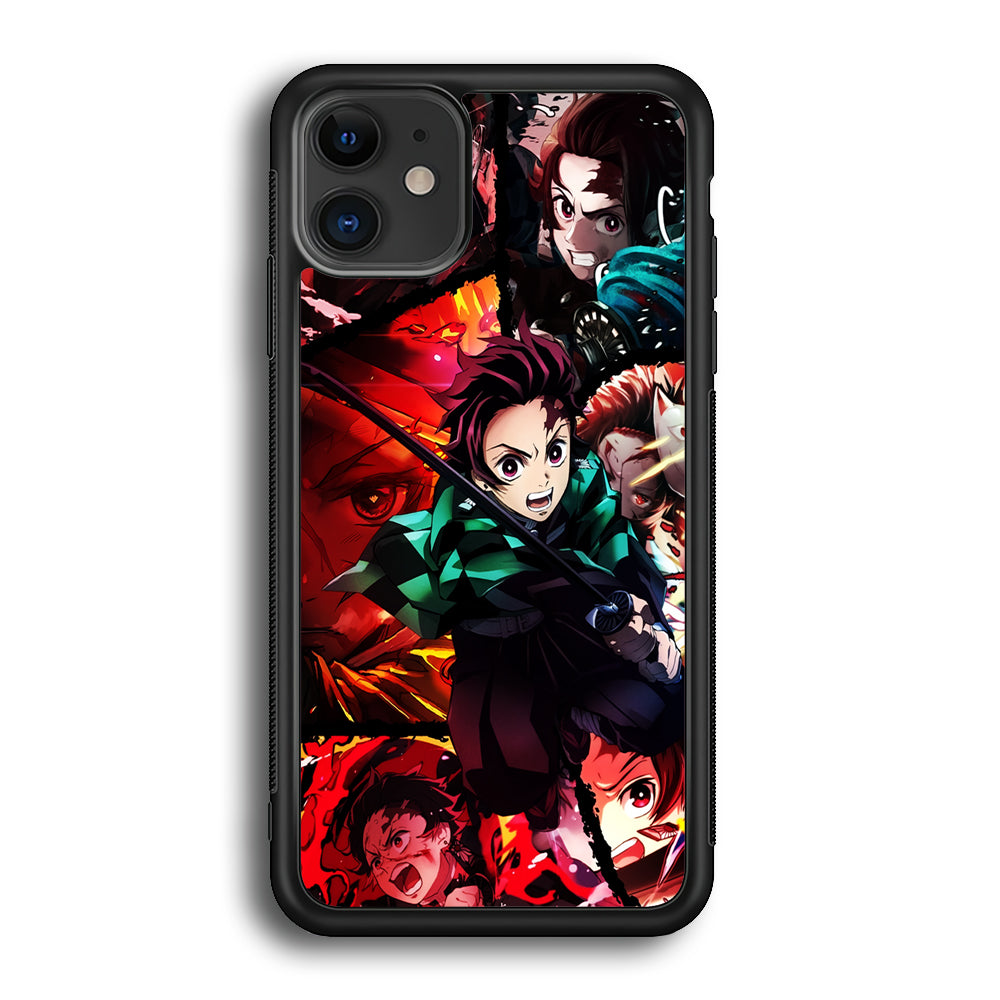 Kimetsu no Yaiba Tanjiro Aesthetic iPhone 12 Mini Case-Phone Case-Rubber Black (2D Case)-Altracase
