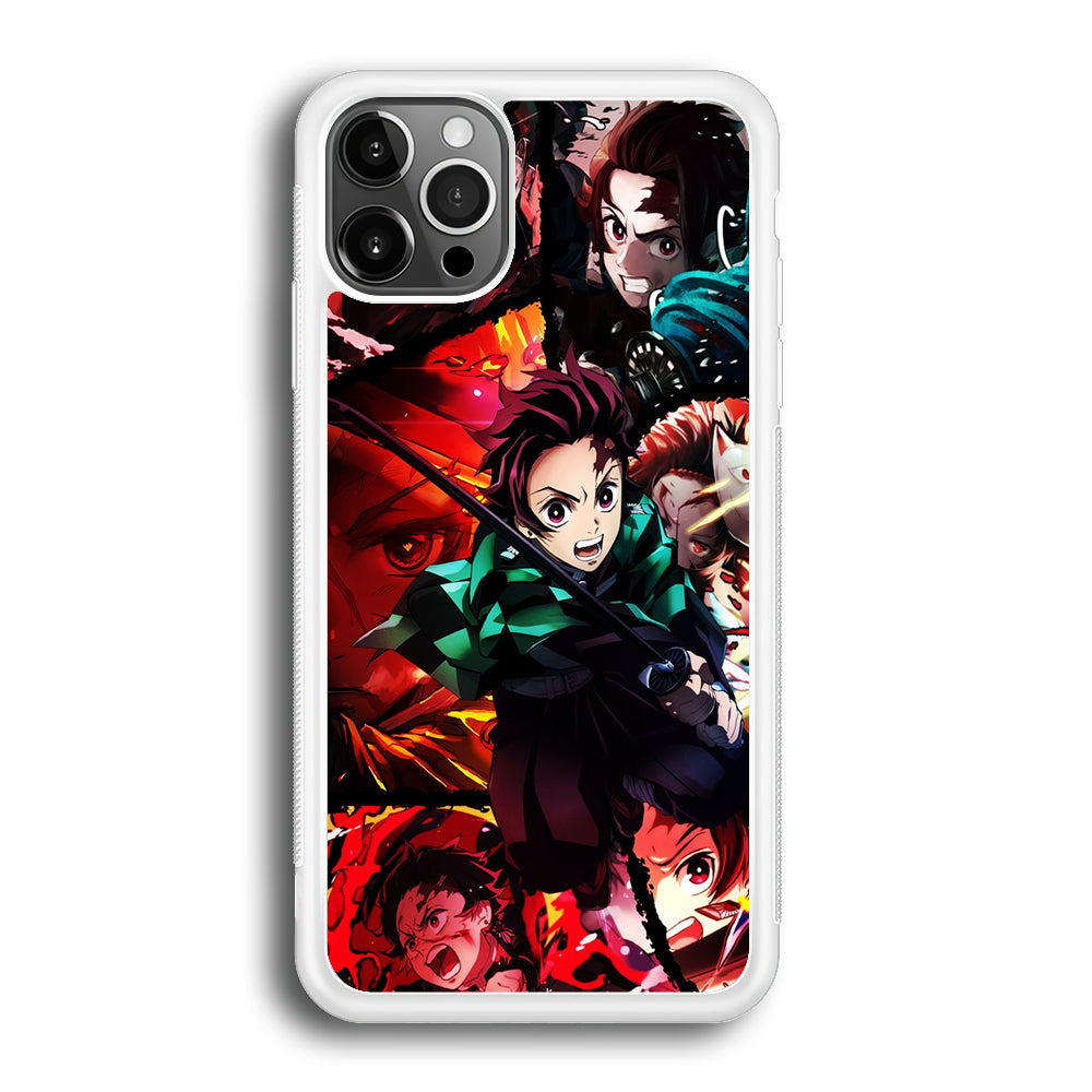 Kimetsu no Yaiba Tanjiro Aesthetic iPhone 12 Pro Max Case-Phone Case-Rubber White (2D Case)-Altracase