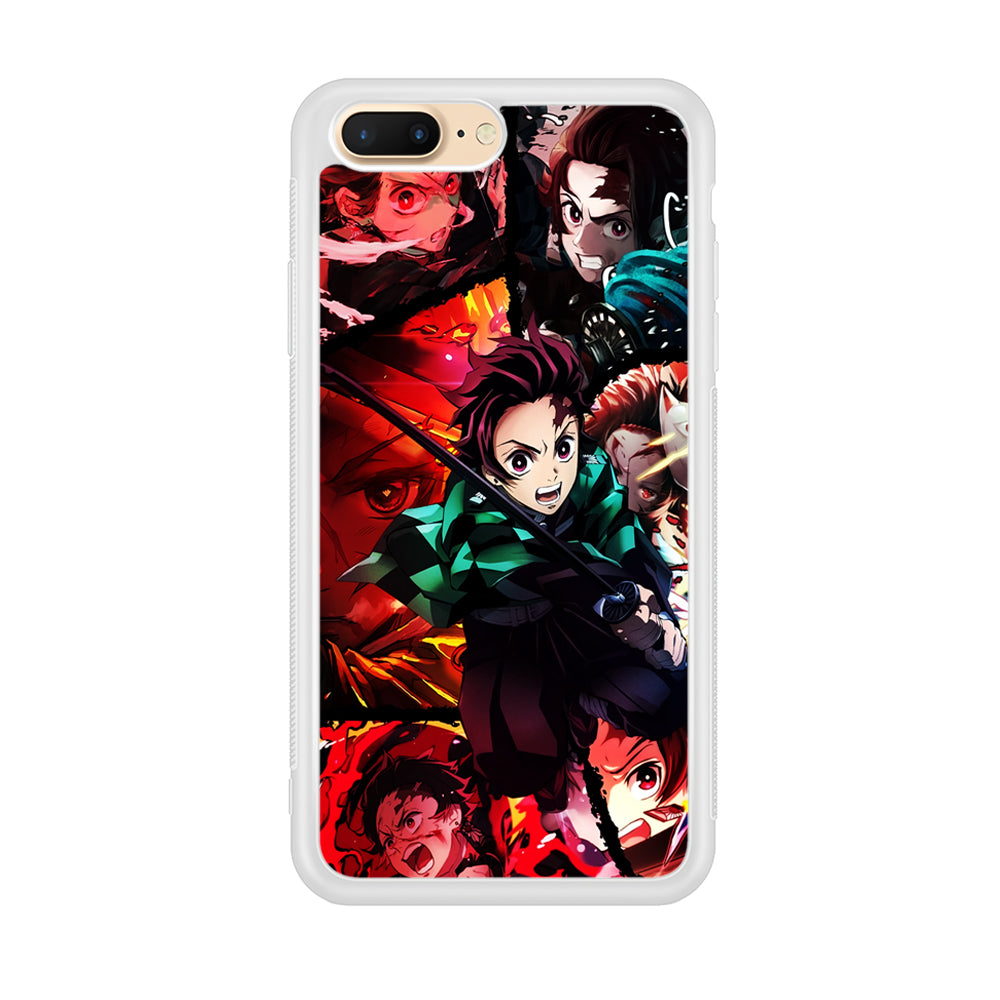 Kimetsu no Yaiba Tanjiro Aesthetic iPhone 8 Plus Case-Phone Case-Rubber White (2D Case)-Altracase