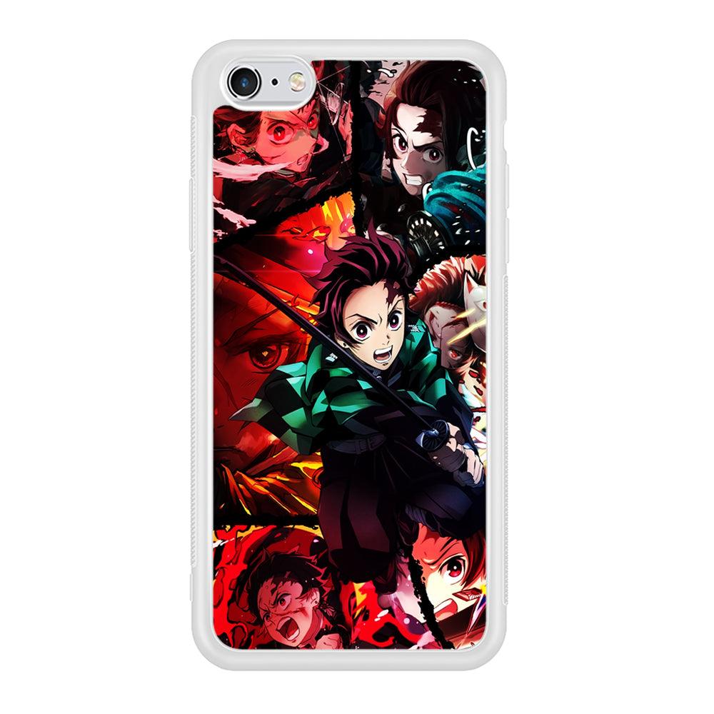 Kimetsu no Yaiba Tanjiro Aesthetic iPhone 6 | 6s Case-Phone Case-Rubber White (2D Case)-Altracase