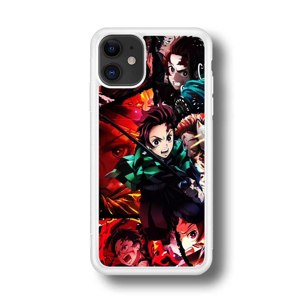 Kimetsu no Yaiba Tanjiro Aesthetic iPhone 11 Case-Phone Case-Rubber White (2D Case)-Altracase