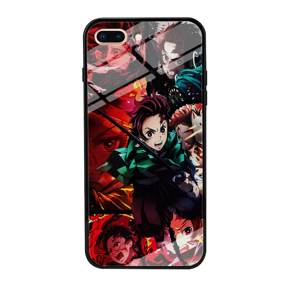 Kimetsu no Yaiba Tanjiro Aesthetic iPhone 8 Plus Case-Phone Case-Tempered Glass Case-Altracase