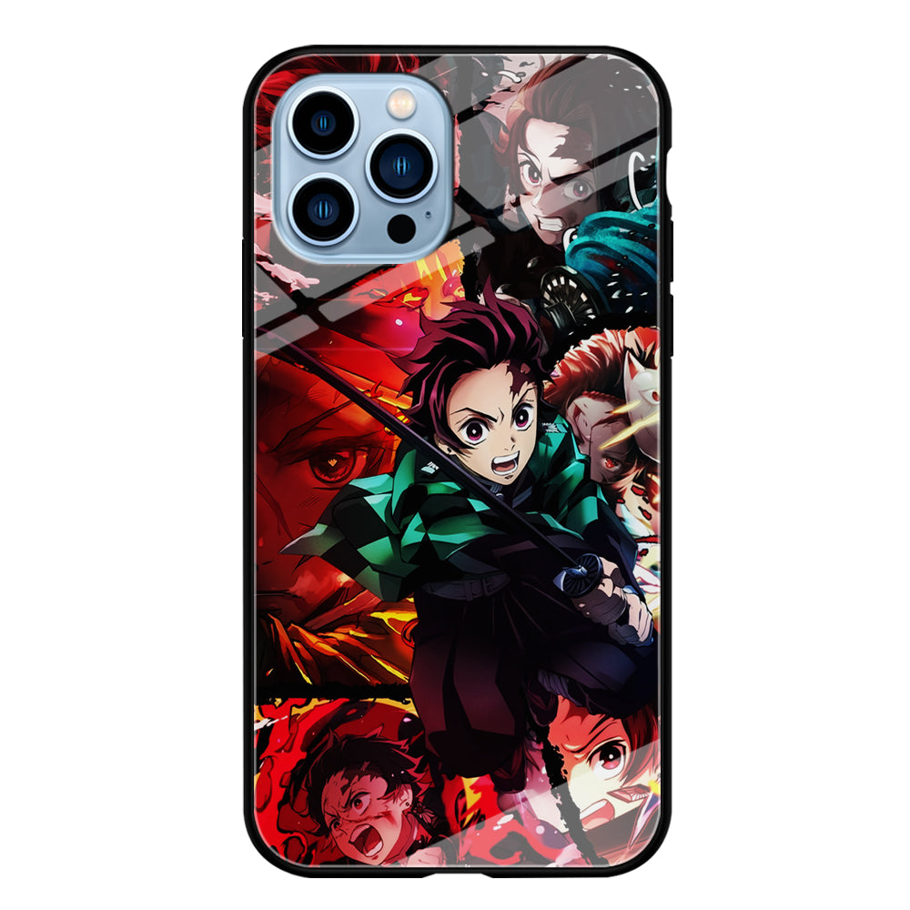 Kimetsu no Yaiba Tanjiro Aesthetic iPhone 15 Pro Case-Phone Case-Tempered Glass Case-Altracase