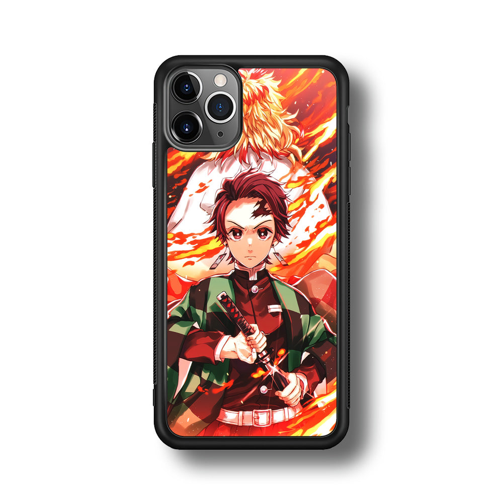 Kimetsu no Yaiba Tanjiro Kamado iPhone 11 Pro Case-Phone Case-Rubber Black (2D Case)-Altracase