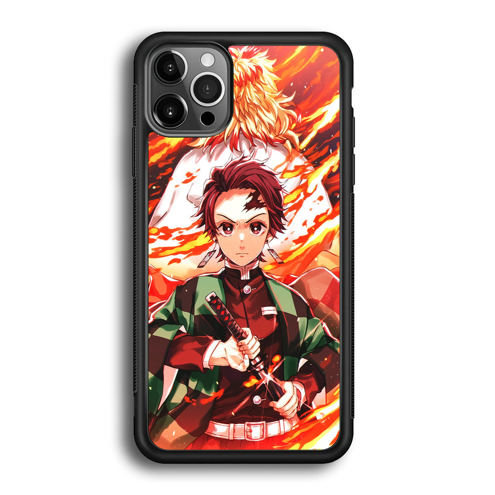 Kimetsu no Yaiba Tanjiro Kamado iPhone 12 Pro Max Case-Phone Case-Rubber Black (2D Case)-Altracase