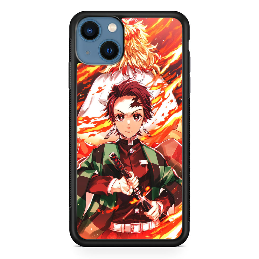 Kimetsu no Yaiba Tanjiro Kamado iPhone 13 Mini Case-Phone Case-Rubber Black (2D Case)-Altracase