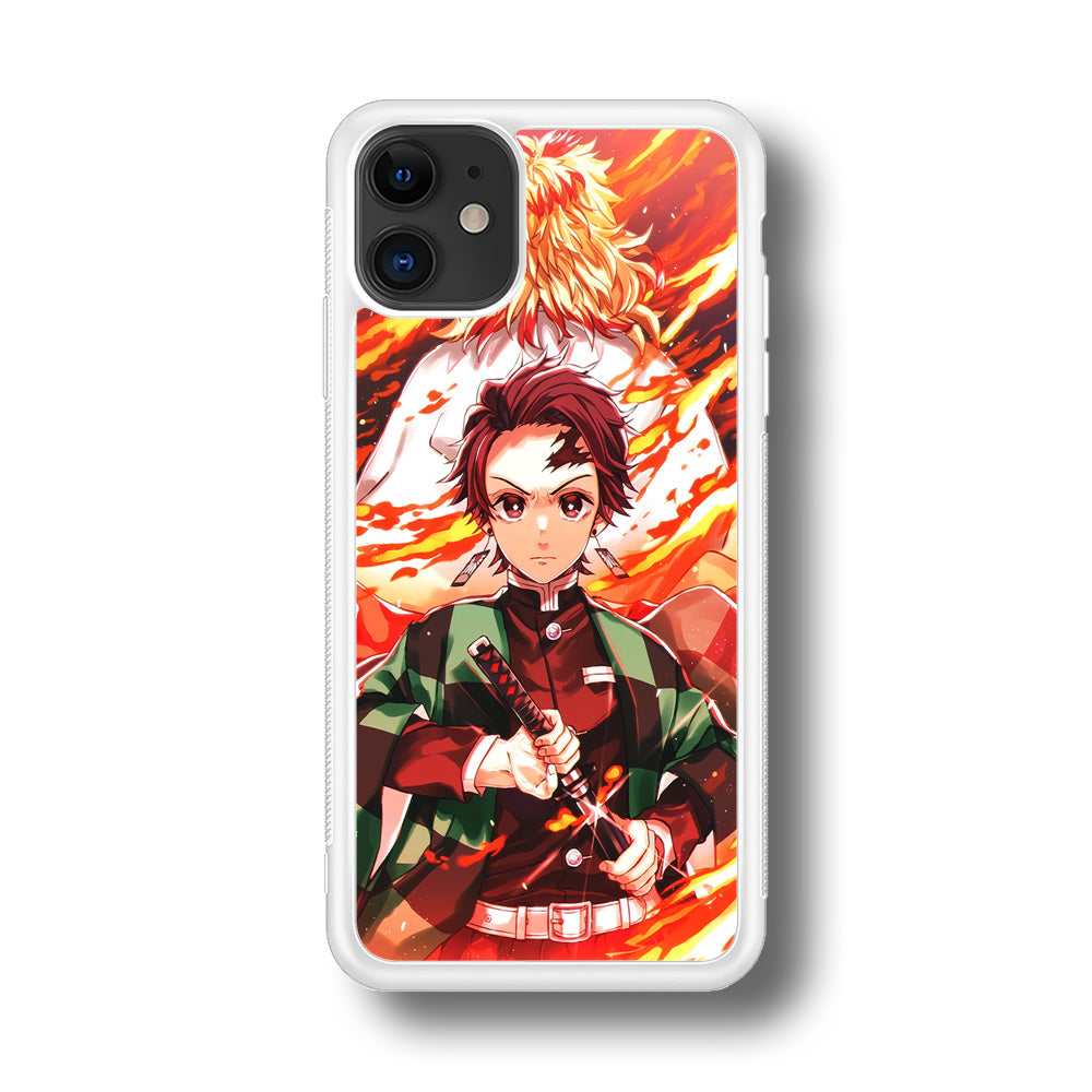 Kimetsu no Yaiba Tanjiro Kamado iPhone 11 Case-Phone Case-Rubber White (2D Case)-Altracase