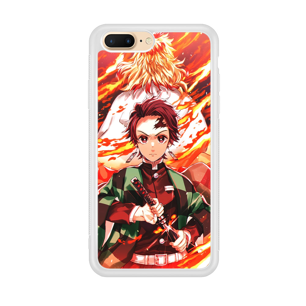 Kimetsu no Yaiba Tanjiro Kamado iPhone 8 Plus Case-Phone Case-Rubber White (2D Case)-Altracase