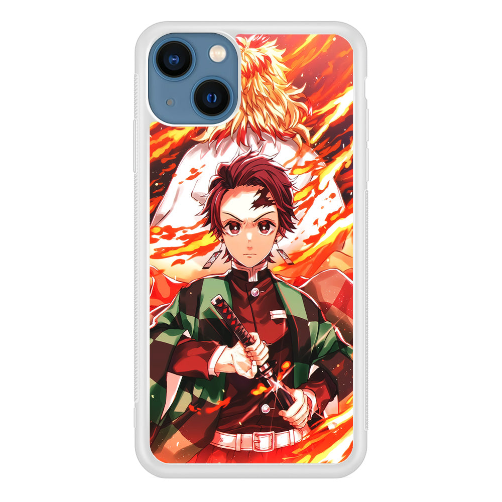 Kimetsu no Yaiba Tanjiro Kamado iPhone 13 Mini Case-Phone Case-Rubber White (2D Case)-Altracase