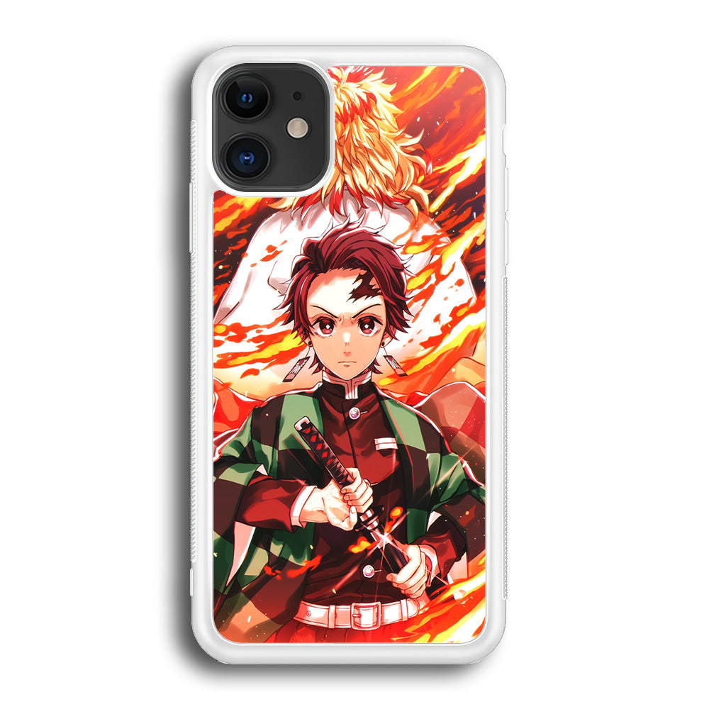 Kimetsu no Yaiba Tanjiro Kamado iPhone 12 Case-Phone Case-Rubber White (2D Case)-Altracase