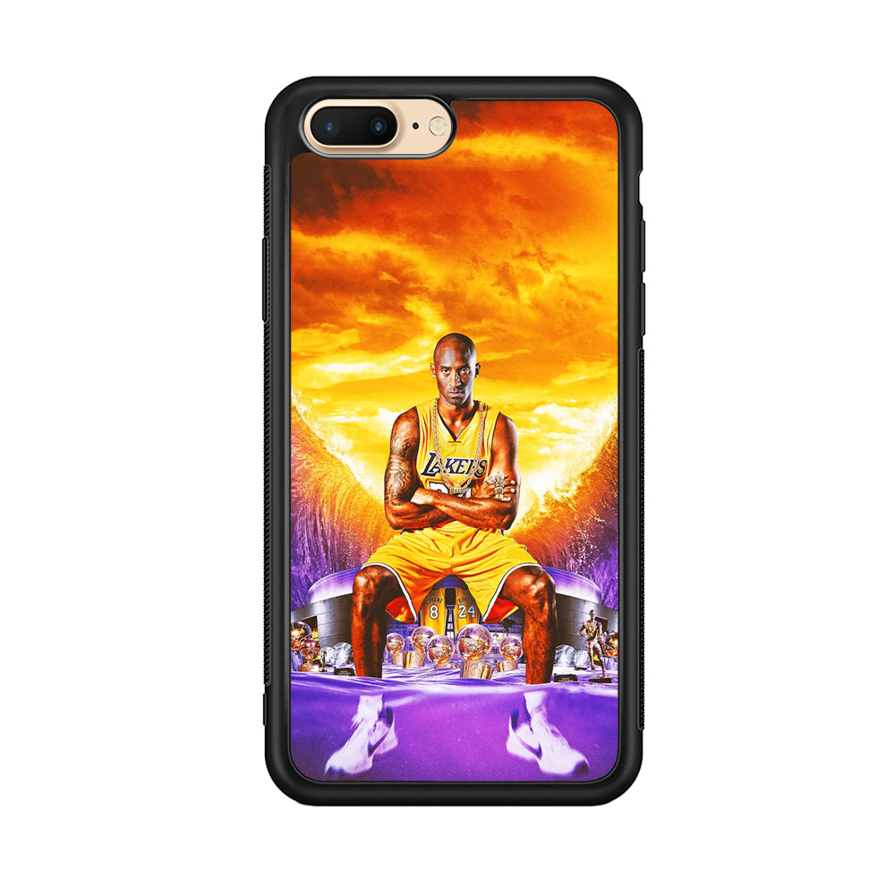 Kobe Bryant Legends Lakers iPhone 7 Plus Case-Phone Case-Rubber Black (2D Case)-Altracase