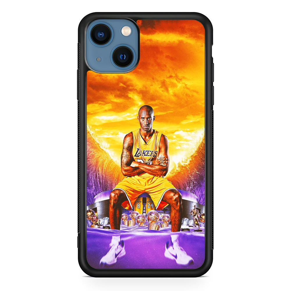 Kobe Bryant Legends Lakers iPhone 13 Mini Case-Phone Case-Rubber Black (2D Case)-Altracase