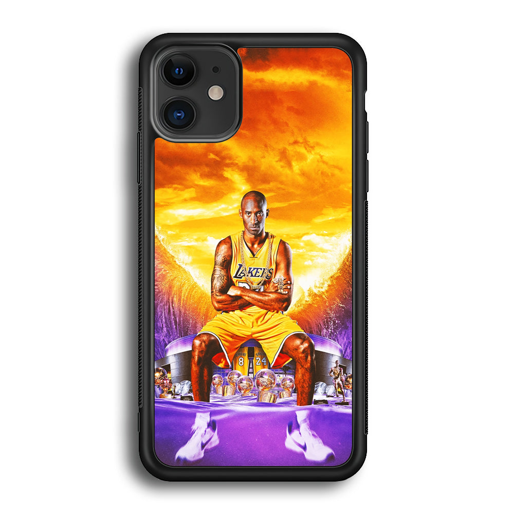 Kobe Bryant Legends Lakers iPhone 12 Mini Case-Phone Case-Rubber Black (2D Case)-Altracase