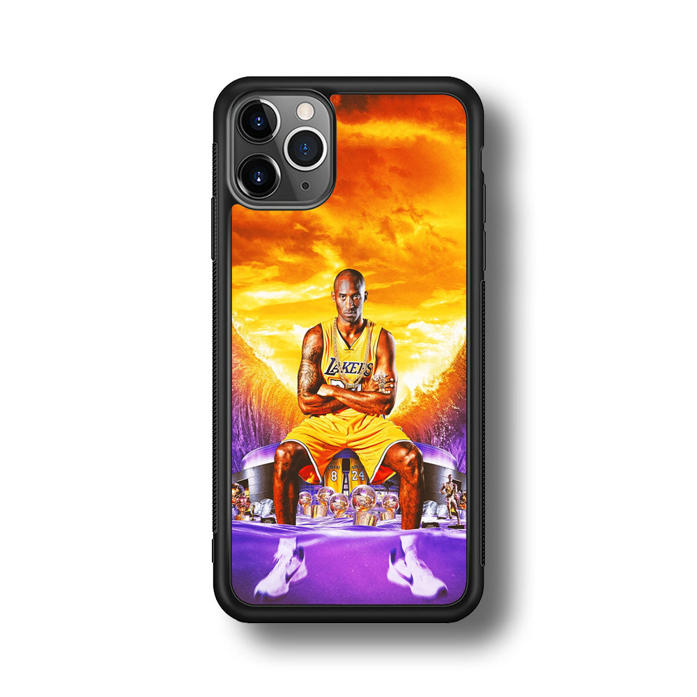 Kobe Bryant Legends Lakers iPhone 11 Pro Max Case-Phone Case-Rubber Black (2D Case)-Altracase