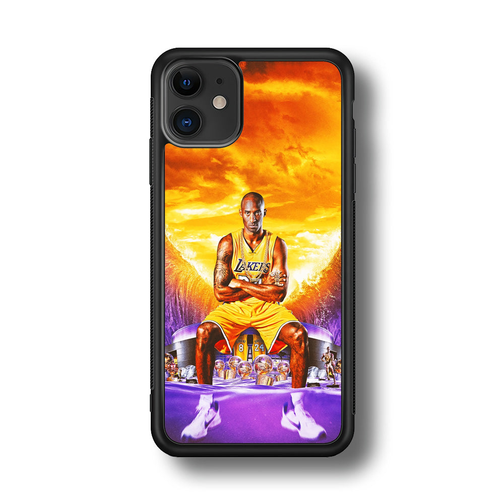 Kobe Bryant Legends Lakers iPhone 11 Case-Phone Case-Rubber Black (2D Case)-Altracase