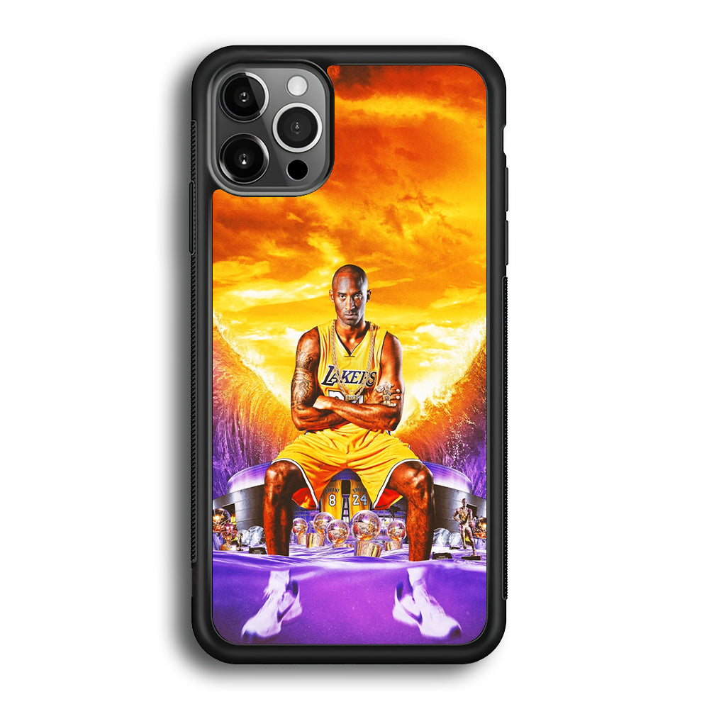Kobe Bryant Legends Lakers iPhone 12 Pro Case-Phone Case-Rubber Black (2D Case)-Altracase