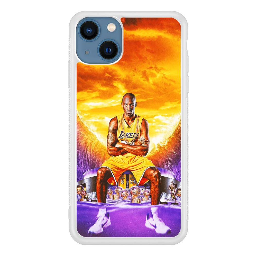 Kobe Bryant Legends Lakers iPhone 13 Mini Case-Phone Case-Rubber White (2D Case)-Altracase