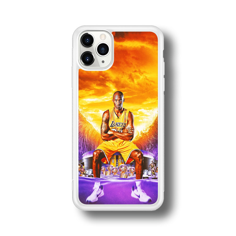 Kobe Bryant Legends Lakers iPhone 11 Pro Max Case-Phone Case-Rubber White (2D Case)-Altracase