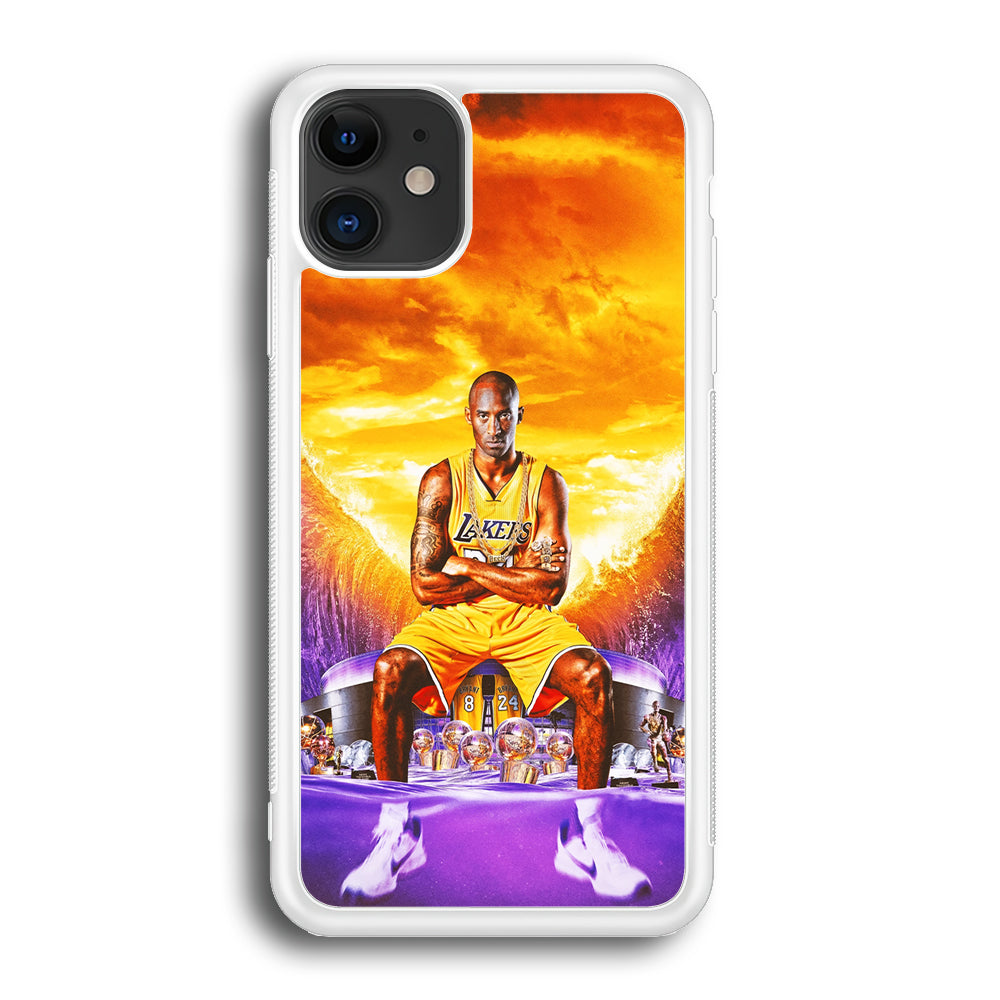 Kobe Bryant Legends Lakers iPhone 12 Case-Phone Case-Rubber White (2D Case)-Altracase