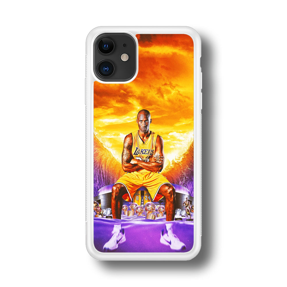 Kobe Bryant Legends Lakers iPhone 11 Case-Phone Case-Rubber White (2D Case)-Altracase