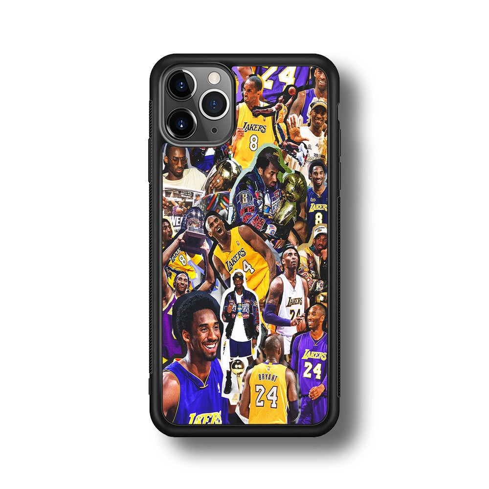 Kobe bryant lakers Collage iPhone 11 Pro Case-Phone Case-Rubber Black (2D Case)-Altracase