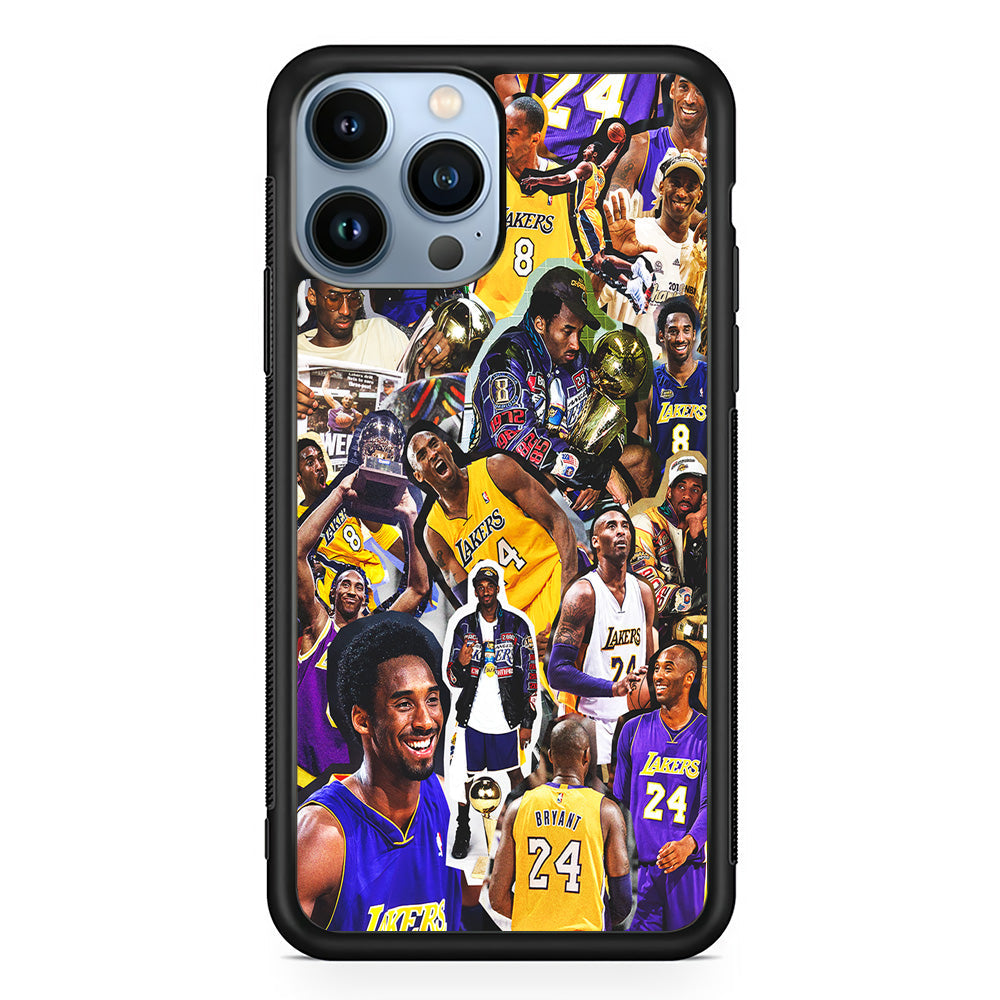 Kobe bryant lakers Collage iPhone 13 Pro Case-Phone Case-Rubber Black (2D Case)-Altracase