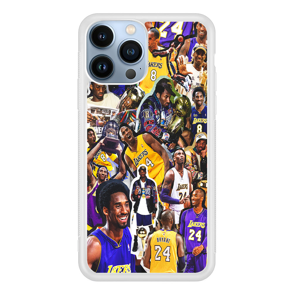 Kobe bryant lakers Collage iPhone 13 Pro Case-Phone Case-Rubber White (2D Case)-Altracase