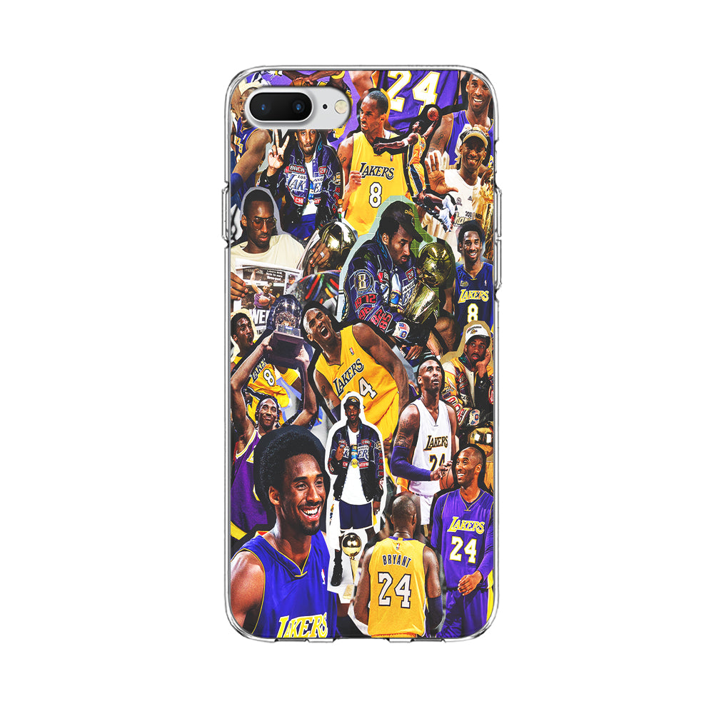 Kobe bryant lakers Collage iPhone 7 Plus Case-Phone Case-Clear Soft Case-Altracase