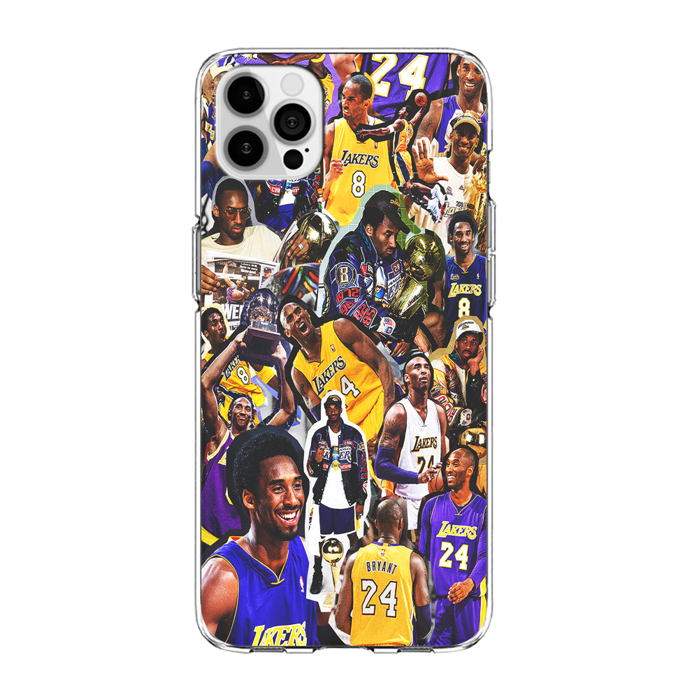 Kobe bryant lakers Collage iPhone 12 Pro Max Case-Phone Case-Clear Soft Case-Altracase