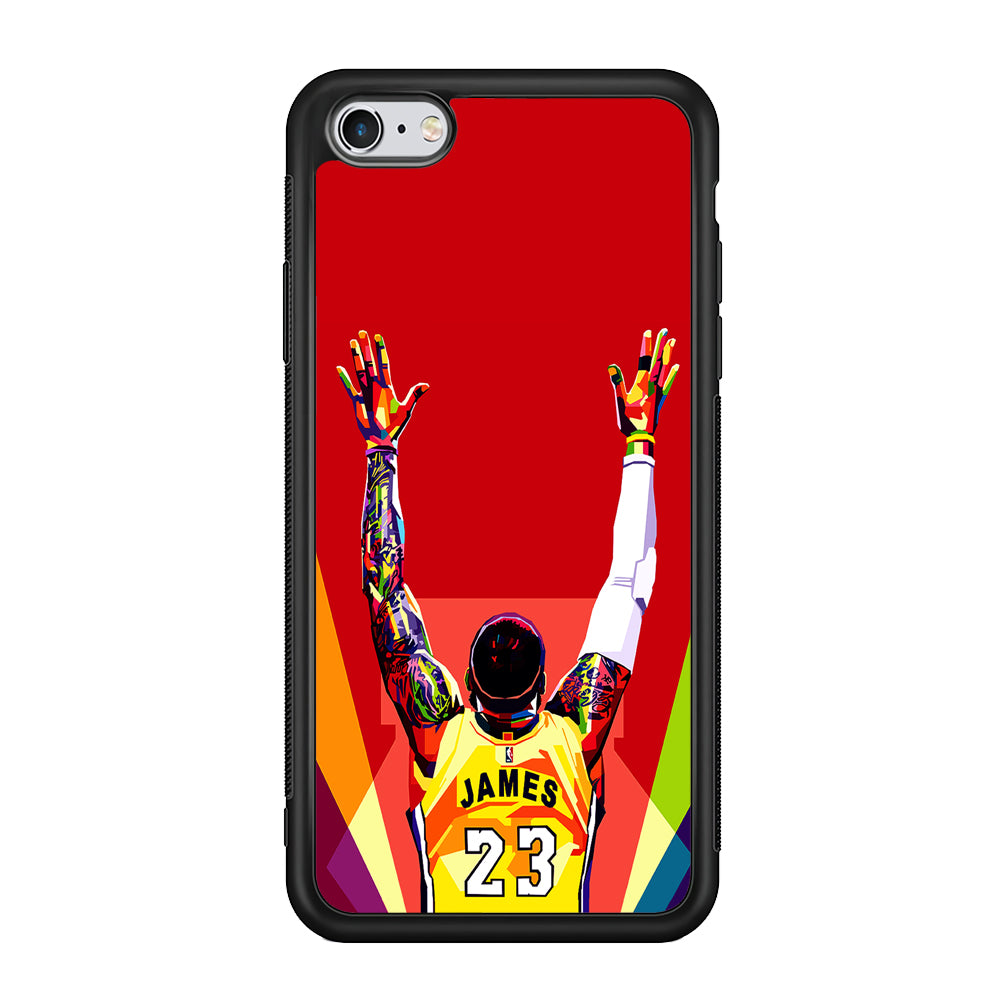 Lebron James Colorful Pop Art iPhone 6 | 6s Case-Phone Case-Rubber Black (2D Case)-Altracase