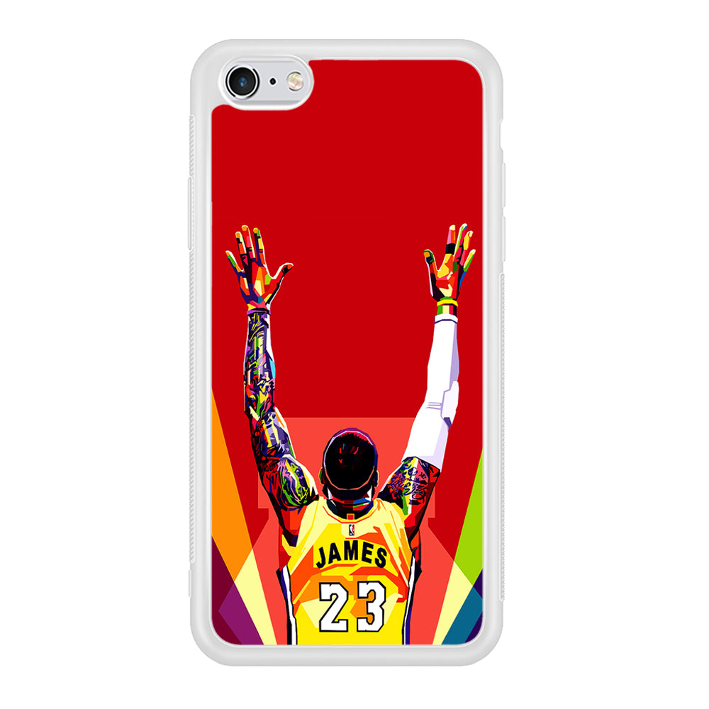 Lebron James Colorful Pop Art iPhone 6 | 6s Case-Phone Case-Rubber White (2D Case)-Altracase