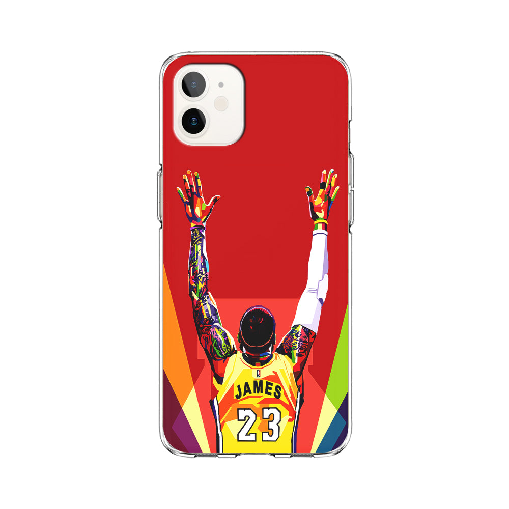 Lebron James Colorful Pop Art iPhone 12 Case-Phone Case-Clear Soft Case-Altracase