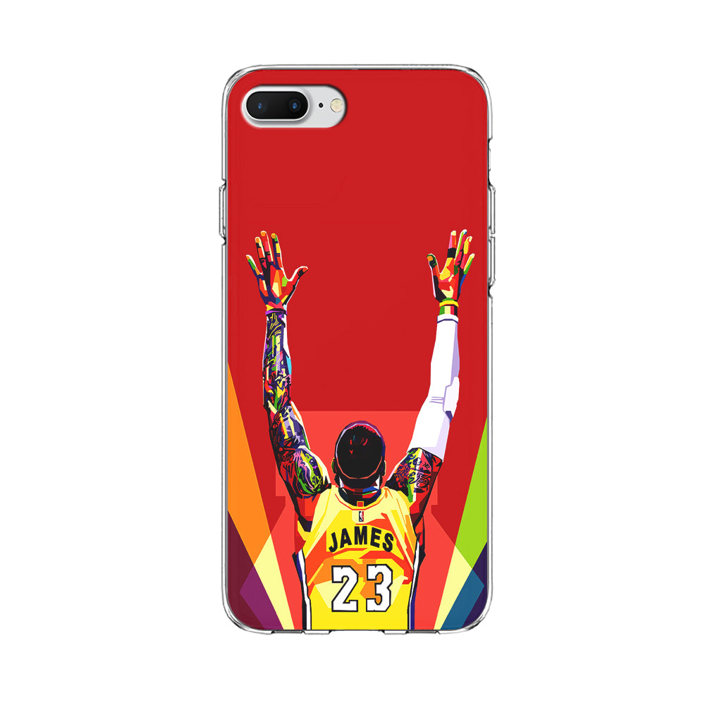 Lebron James Colorful Pop Art iPhone 8 Plus Case-Phone Case-Clear Soft Case-Altracase