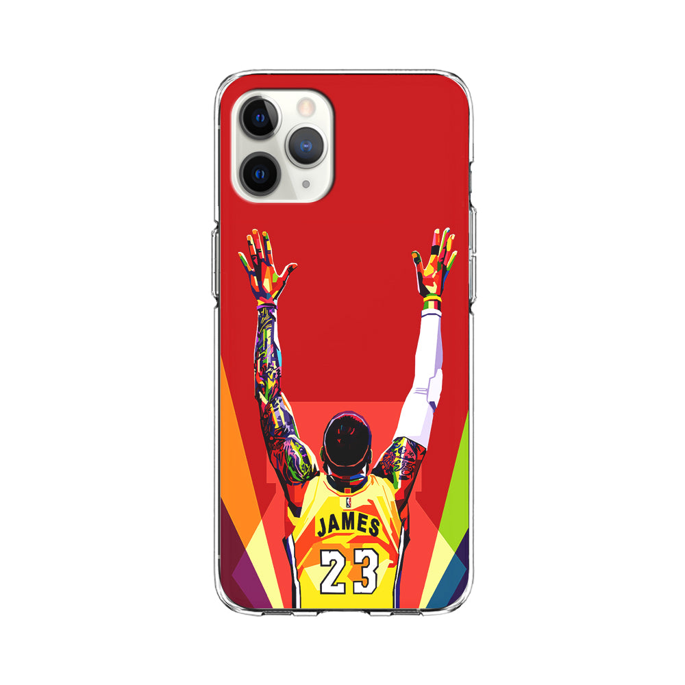 Lebron James Colorful Pop Art iPhone 11 Pro Max Case-Phone Case-Clear Soft Case-Altracase