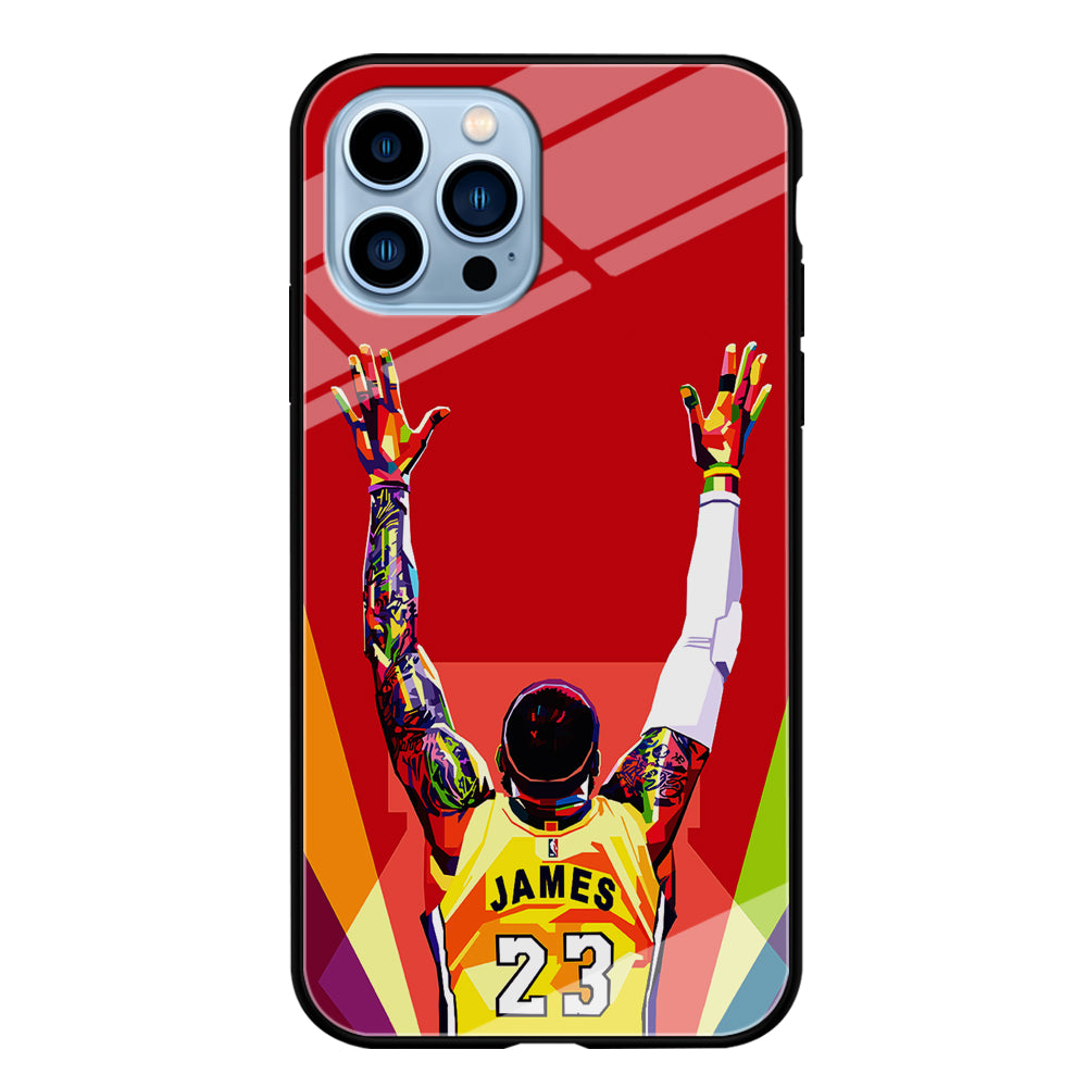 Lebron James Colorful Pop Art iPhone 15 Pro Case-Phone Case-Tempered Glass Case-Altracase