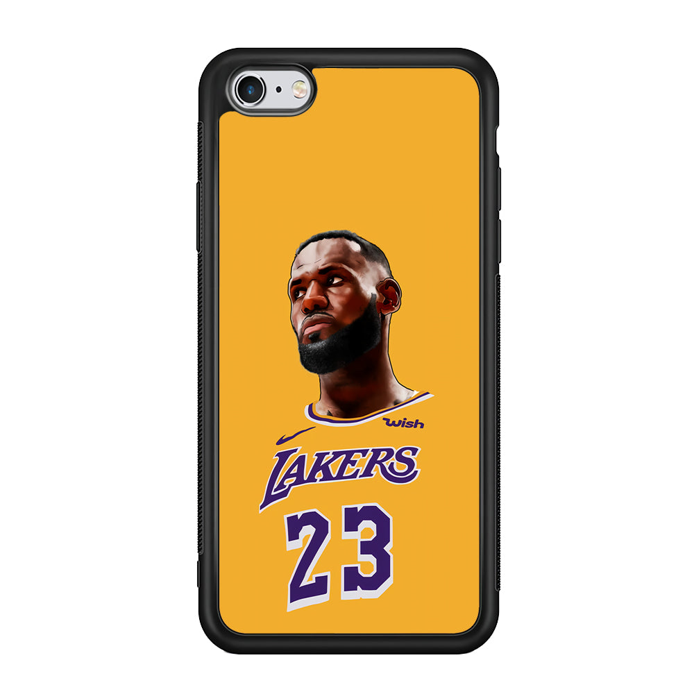 Lebron James Lakers iPhone 6 | 6s Case-Phone Case-Rubber Black (2D Case)-Altracase