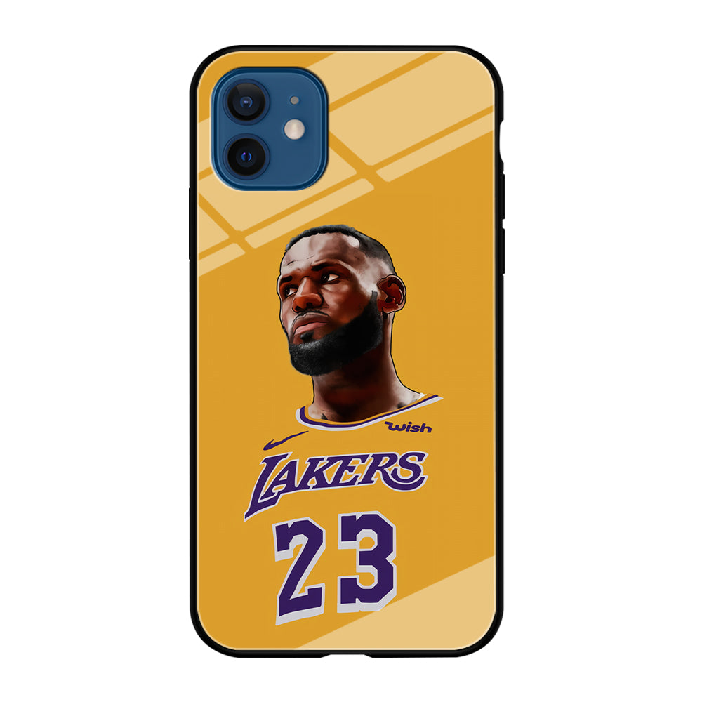 Lebron James Lakers iPhone 12 Case-Phone Case-Tempered Glass Case-Altracase