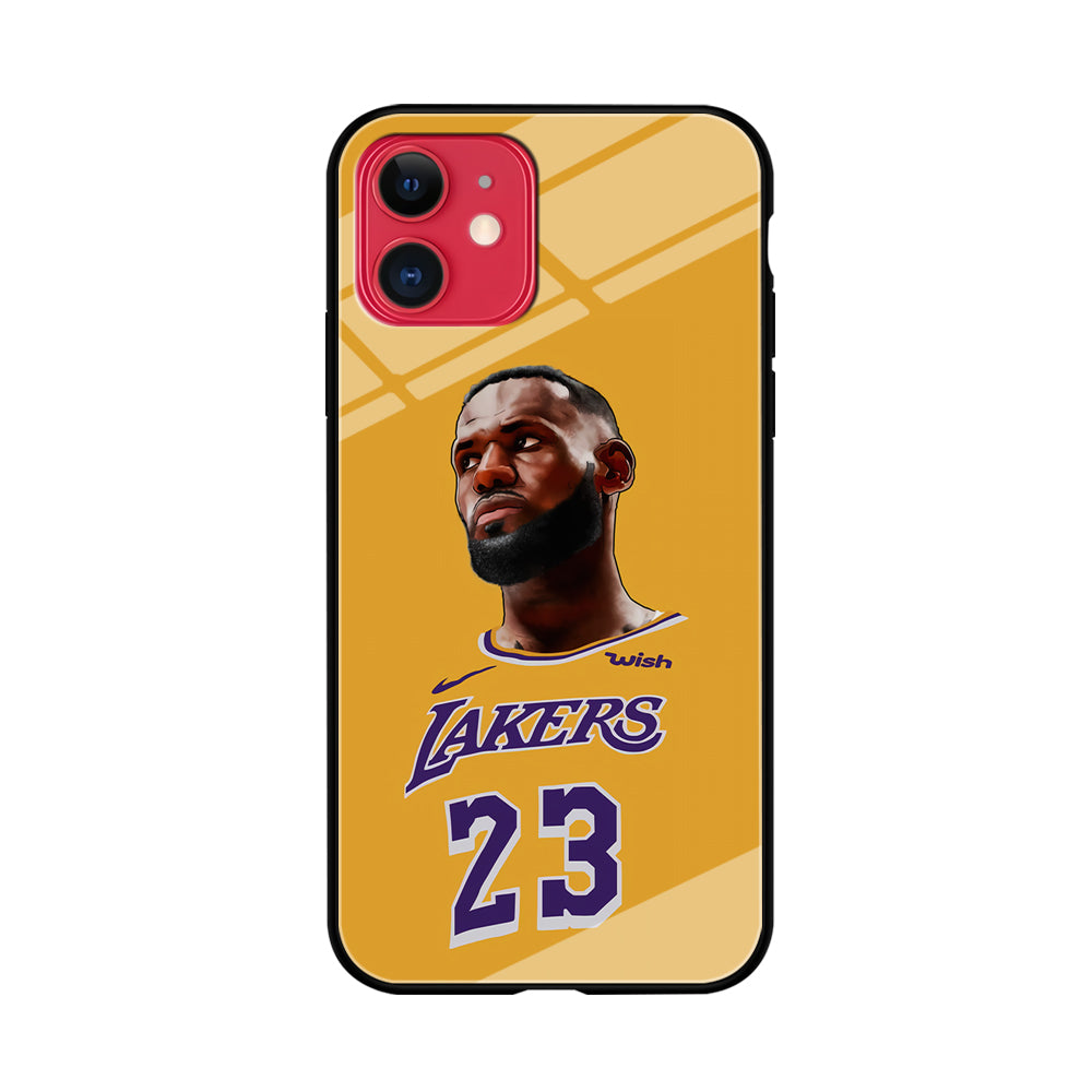 Lebron James Lakers iPhone 11 Case-Phone Case-Tempered Glass Case-Altracase