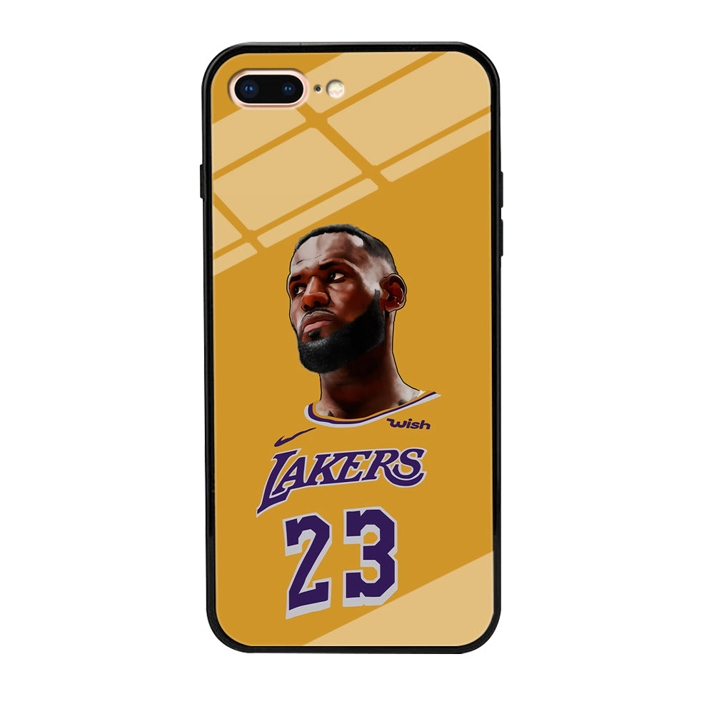 Lebron James Lakers iPhone 8 Plus Case-Phone Case-Tempered Glass Case-Altracase