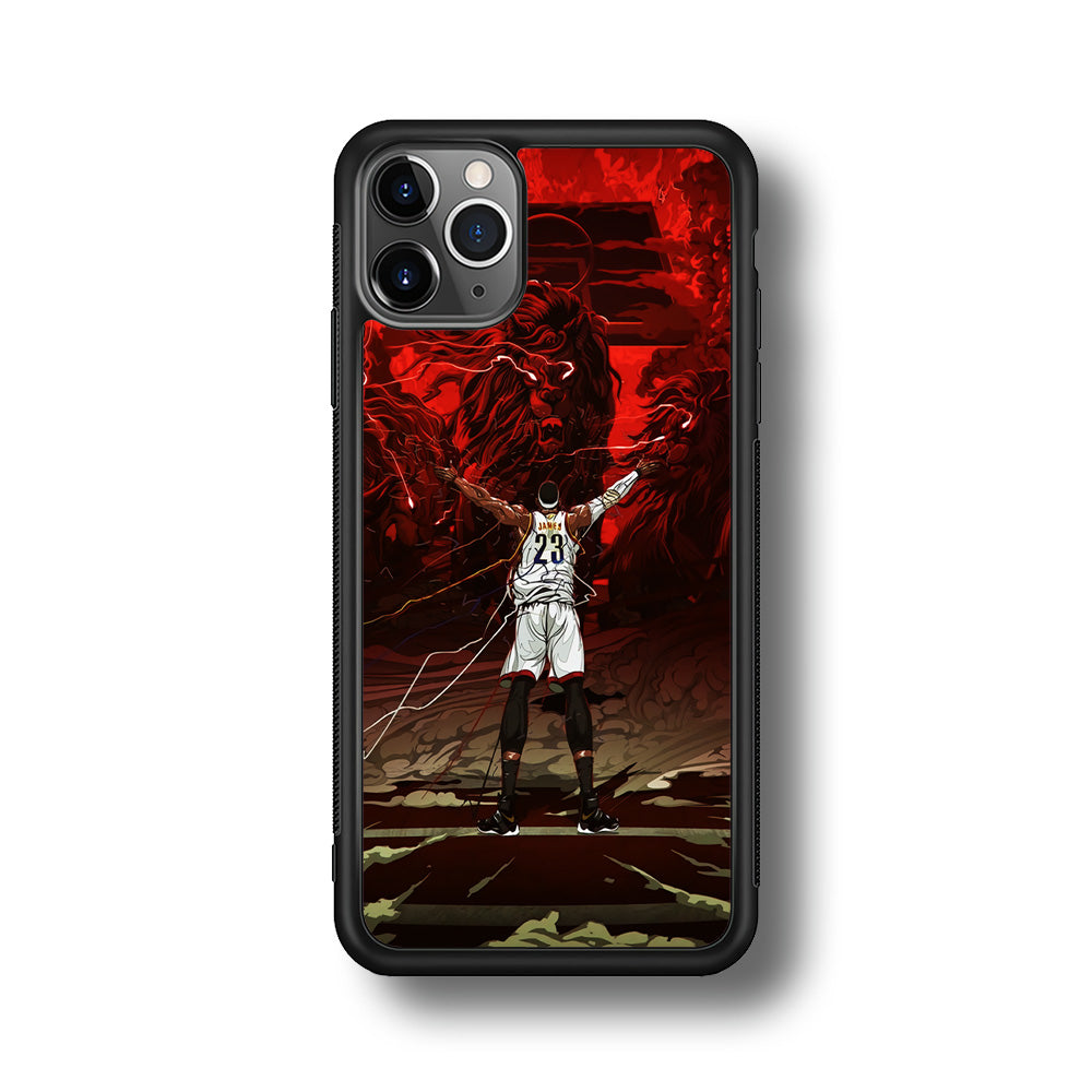 Lebron James Lion Art iPhone 11 Pro Case-Phone Case-Rubber Black (2D Case)-Altracase