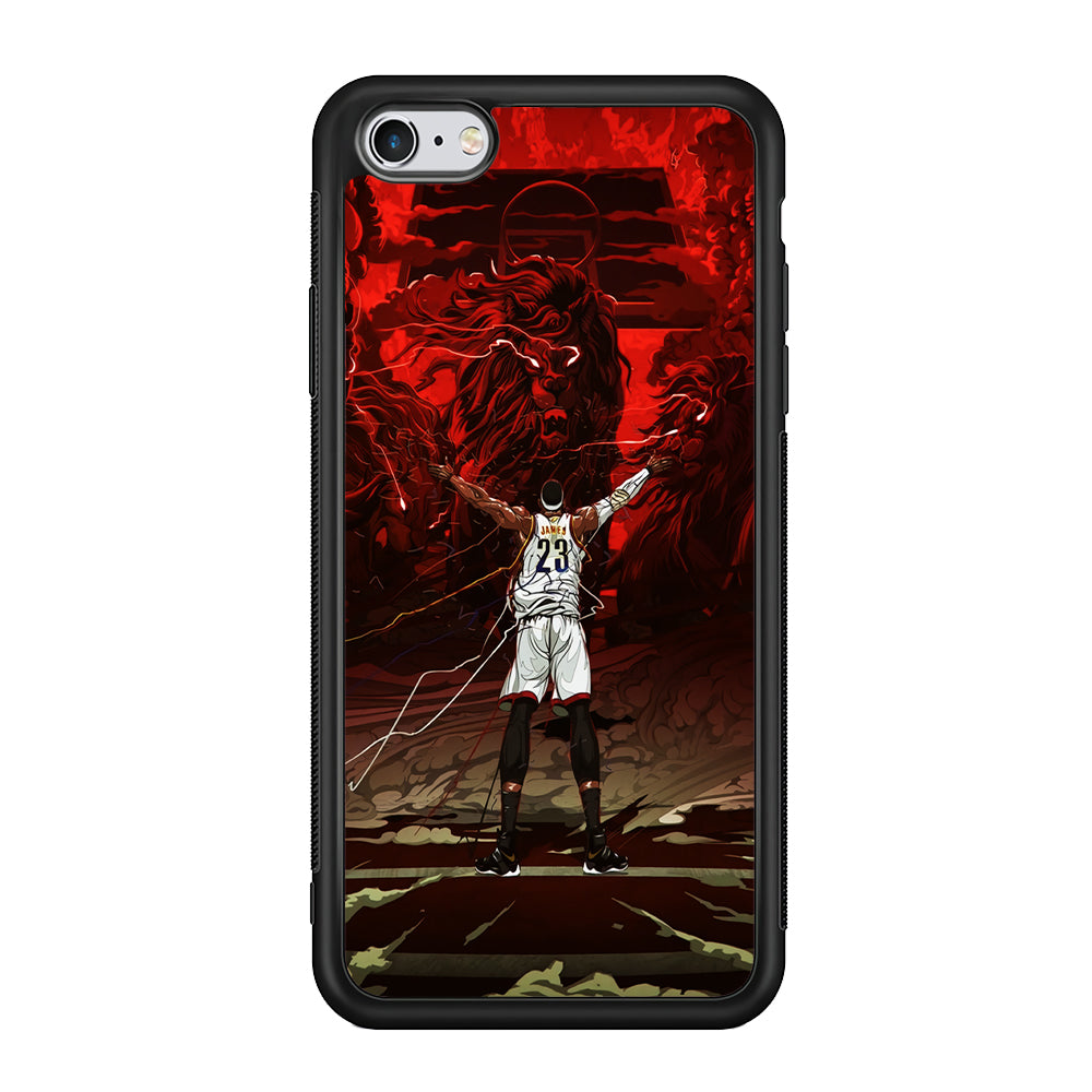Lebron James Lion Art iPhone 6 | 6s Case-Phone Case-Rubber Black (2D Case)-Altracase