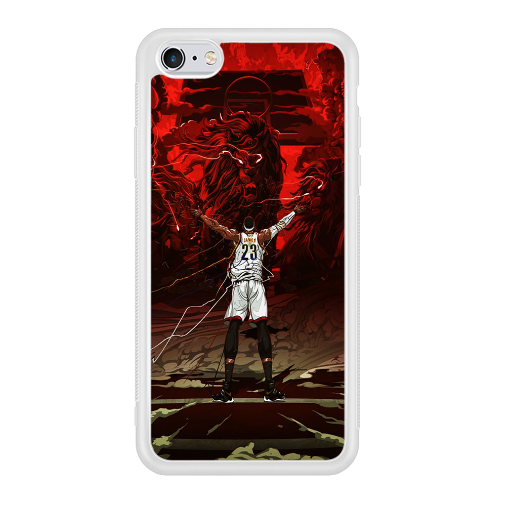 Lebron James Lion Art iPhone 6 Plus | 6s Plus Case-Phone Case-Rubber White (2D Case)-Altracase