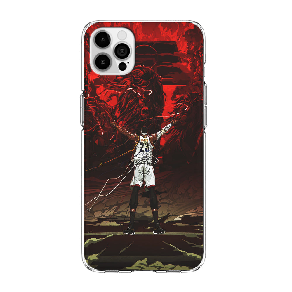 Lebron James Lion Art iPhone 15 Pro Case-Phone Case-Clear Soft Case-Altracase