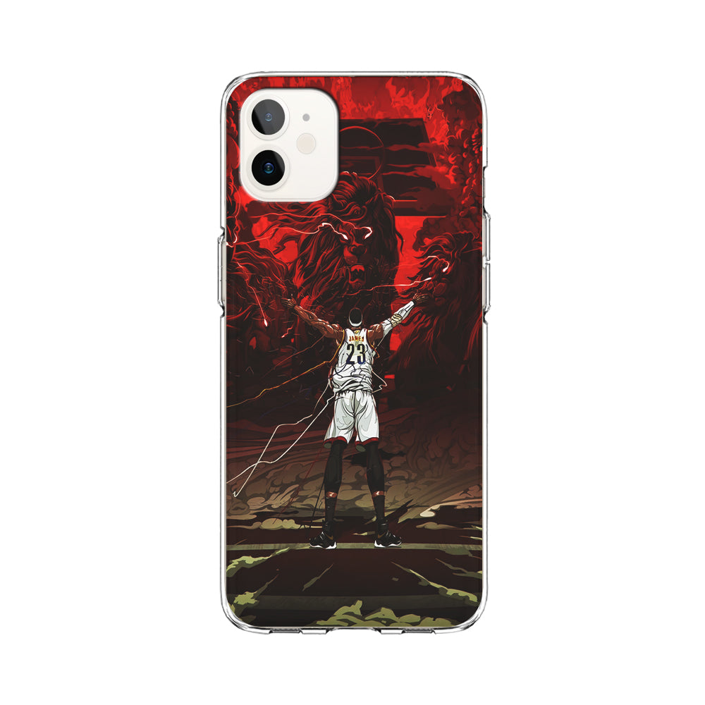 Lebron James Lion Art iPhone 12 Case-Phone Case-Clear Soft Case-Altracase