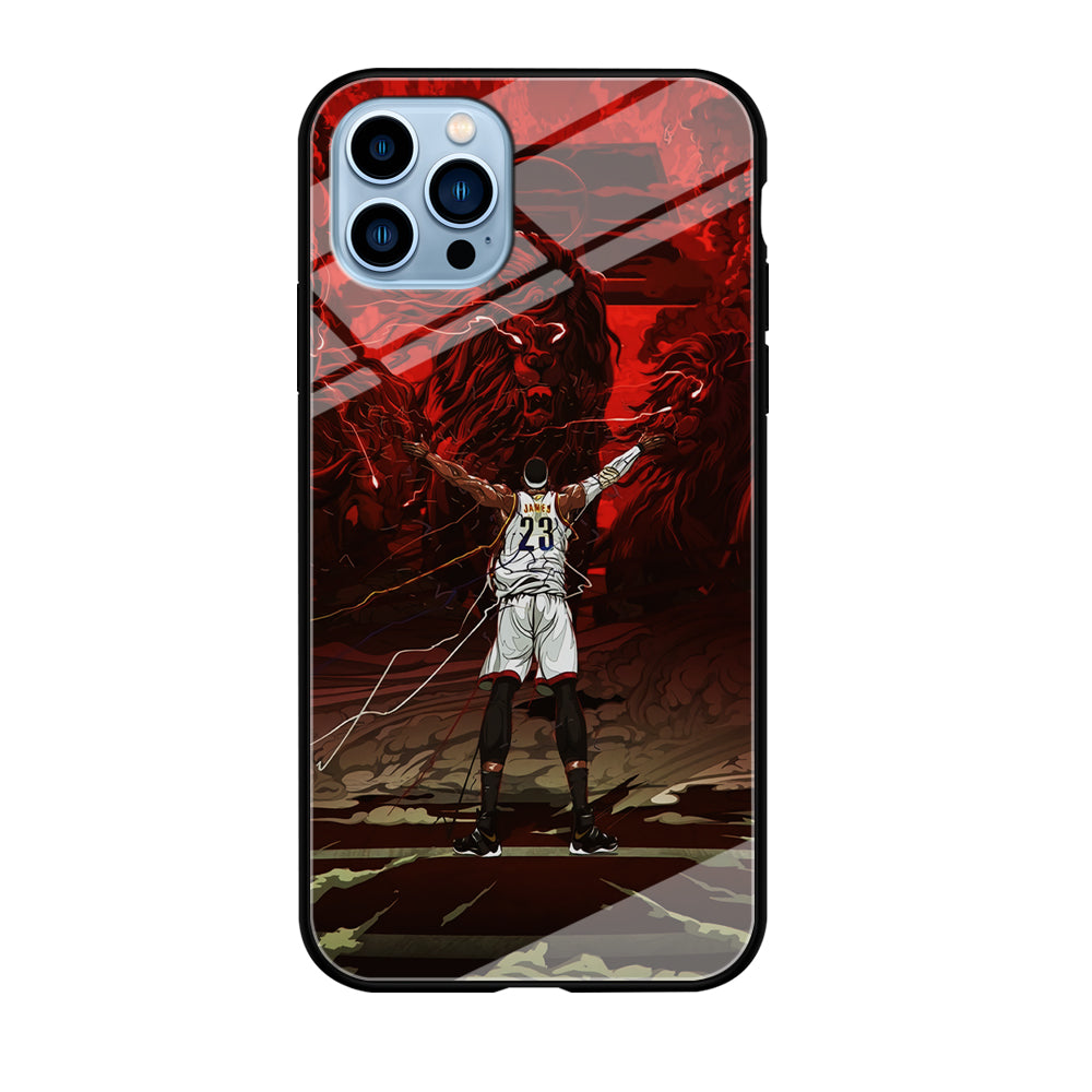 Lebron James Lion Art iPhone 12 Pro Max Case-Phone Case-Tempered Glass Case-Altracase