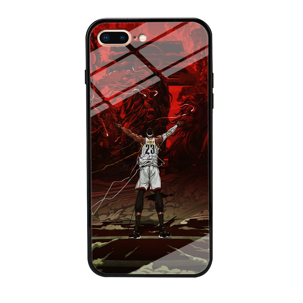 Lebron James Lion Art iPhone 8 Plus Case-Phone Case-Tempered Glass Case-Altracase