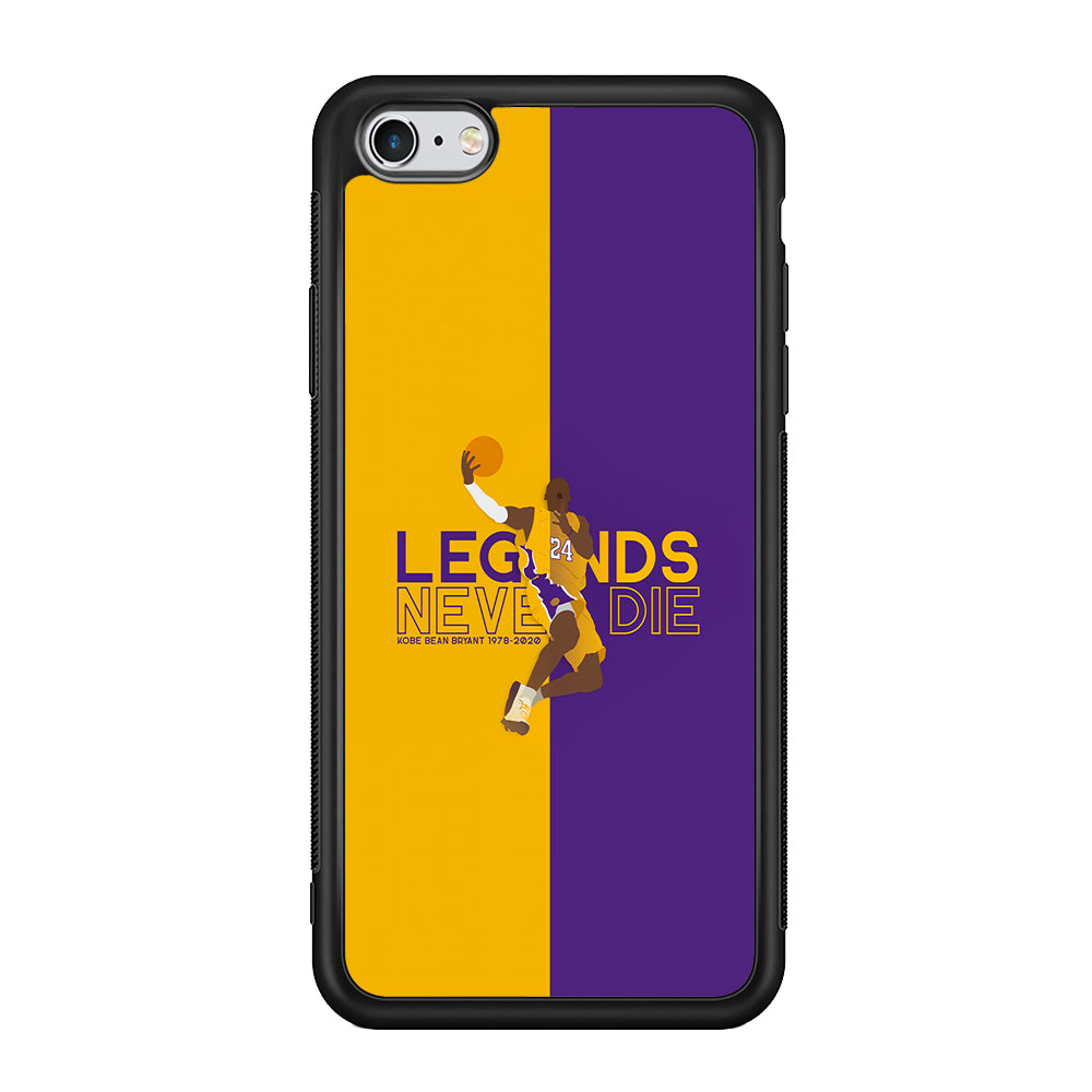 Legend Kobe Bryant 24 Lakers iPhone 6 Plus | 6s Plus Case-Phone Case-Rubber Black (2D Case)-Altracase